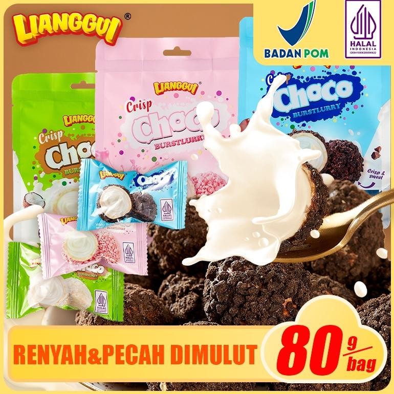 

TU26 [HALAL] Paling Populer Lianggui Crisp Burstlurry Choco Strawberry Coconut Flavour Crisp Choco Wafer Salut Snack Wafer Mini Coklat Ball Lebaran Best Seller Enak Cemilan Viral
