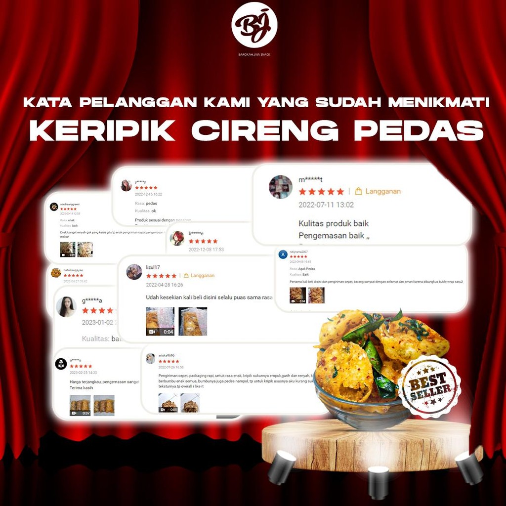 

TU26 Keripik Cireng Pedas / Keripik Cireng / Keripik Cireng Pedas Daun Jeruk 500gram Murah