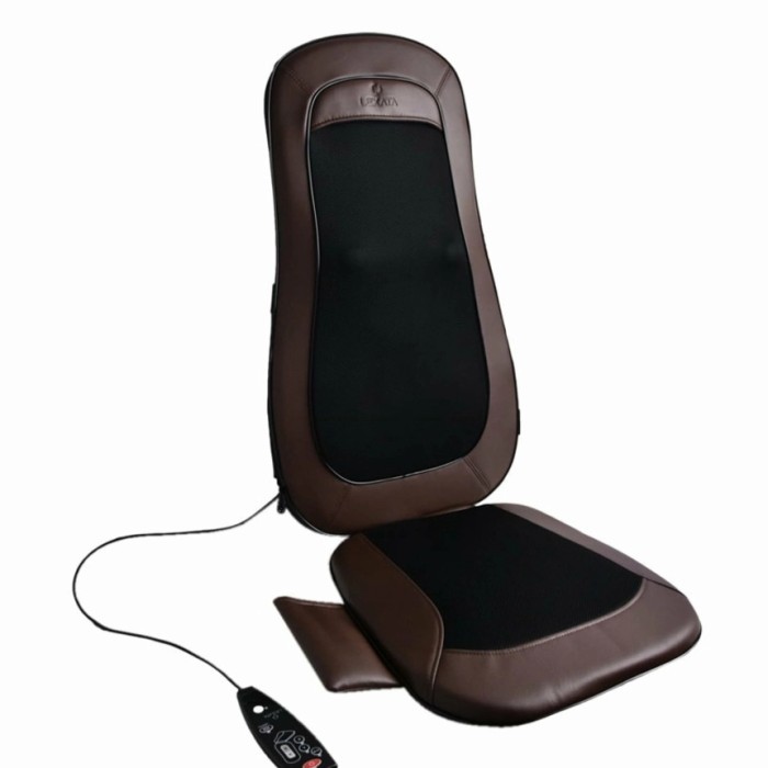 New.. Lexata Bantalan Kursi Pijat Shiatsu - Hitam/Cokelat / Kursi Pijat Car