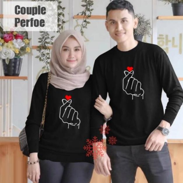 Couple Perfoe / Couple Cewek Cowok / Couple Kaos Lengan Panjang / Couple Terbaru
