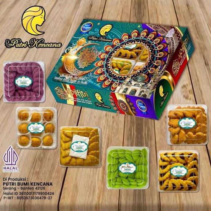 

Kue Lebaran Paket Putri Kencana Segi Empat 6 Kue Toples Original