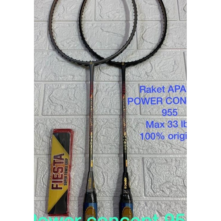 Raket Badminton APACS NEW POWER CONCEPT 955 grip 4UG1 kuat 33 lbs ORI Terlaris