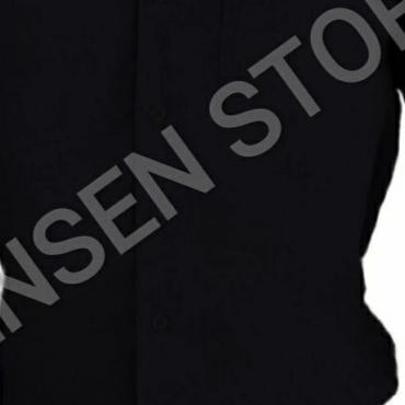 Kemeja polos pria SLIMFIT lengan panjang Alisan warna hitam Terlaris