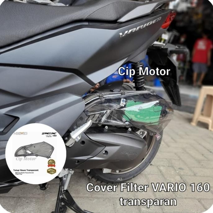 Cover Tutup Filter Hawa PCX 160 Vario 160 Smoke Transparan Terlaris