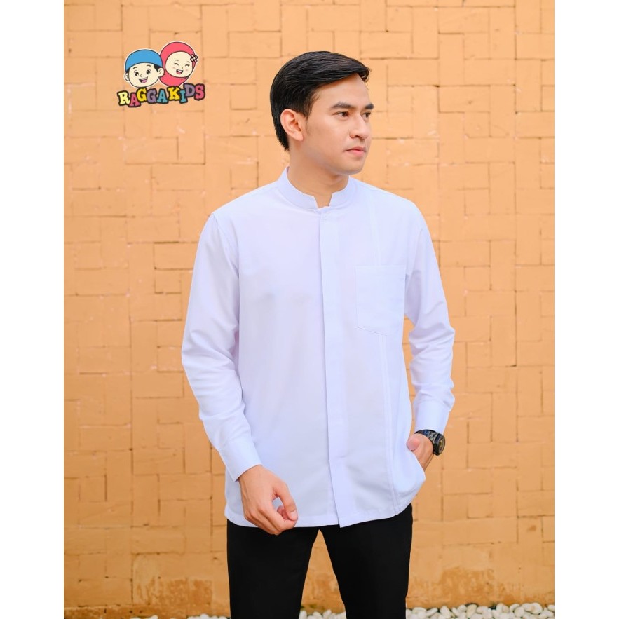 Baju Koko Putih Lengan Panjang Raggakids Setelan Kurta Anak Laki Laki