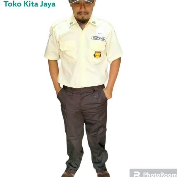 1 Set Seragam Satpam PDH Terbaru - Seragam PDH Satpam Terbaru + Celana Terlaris