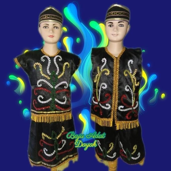 Baju Adat Dayak Dewasa ( Berlaku 1 Stel Pria/Wanita )