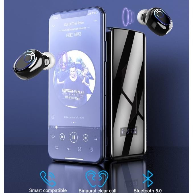 Promo Headset Bluetooth Tws With Powerbank 10000Mah Earphone Wireless Tws