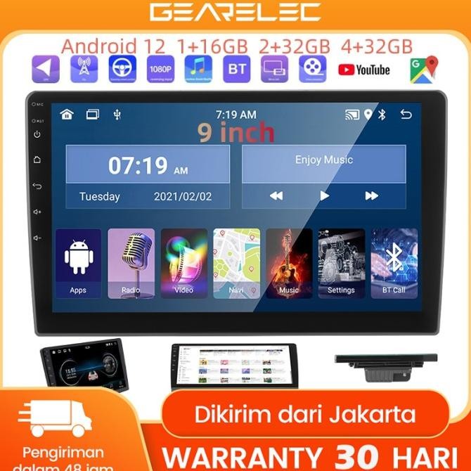 Head Unit Double Din Android 12 9 Inch Universal Bluetooth Gps Wifi
