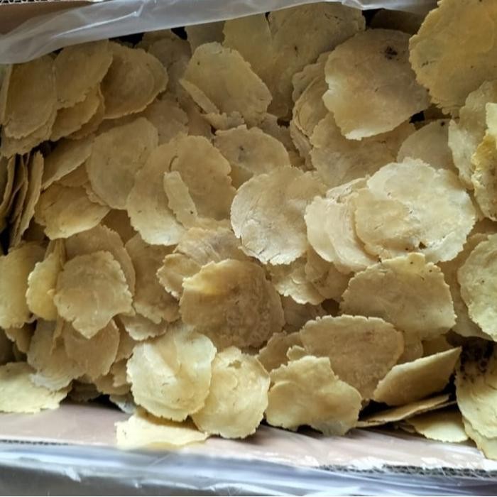 

BARANG TERLARIS Emping Melinjo tipis 1 kg Kering Pasar siap goreng - live Keripik Renyah Organik -