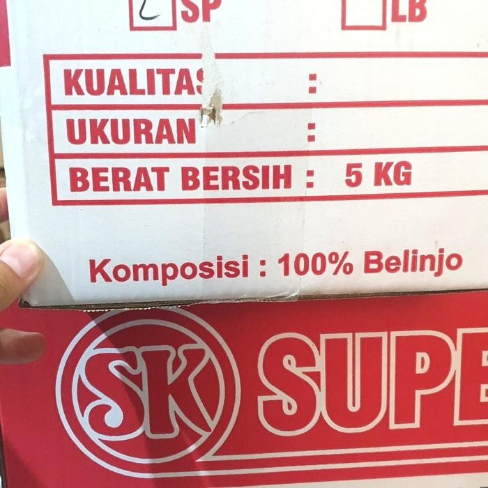 

BARANG TERLARIS CTN 5KG - MERAH SK SUPER EMPING BELINJO MENTAH / BLINJO SK MERAH 5KG TIPIS RENYAH (