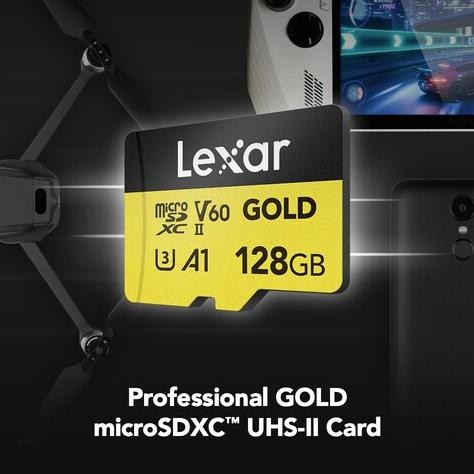 Lexar Gold MicroSDXC UHS-II V60 128GB - micro SD 128 GB [terbaik]