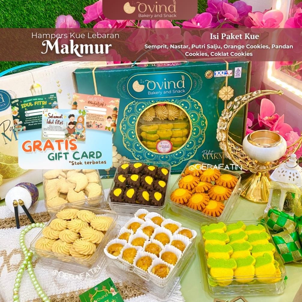 

Geraifatin!!! Paket Kue Lebaran Ovina / Endolita Makmur Isi 6 Toples Kue Kering Dibuat Tahun 2025 Terlaris! Produk Ini Banyak Dicari