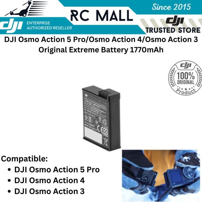 Extreme Battery Dji Osmo Action 4 Battery Dji Action 4 Osmo Action 3 New Stok