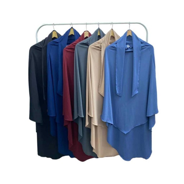 Ziyah.Id French Khimar Instan Jumbo Bahan Jersey Premium Fk Sport Musl Promo Terbatas