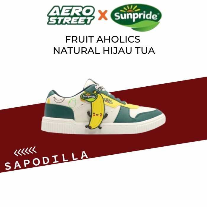 Sepatu Aerostreet Sunpride Sneakers Original Putih Hijau Pria Wanita