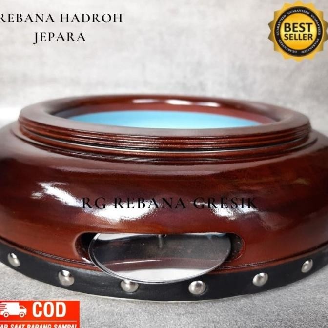 Rebana Hadroh Kayu Mangga Ukuran 30 Model Jepara