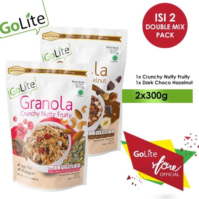 

Granola Golite Double Mix Pack 300Gr