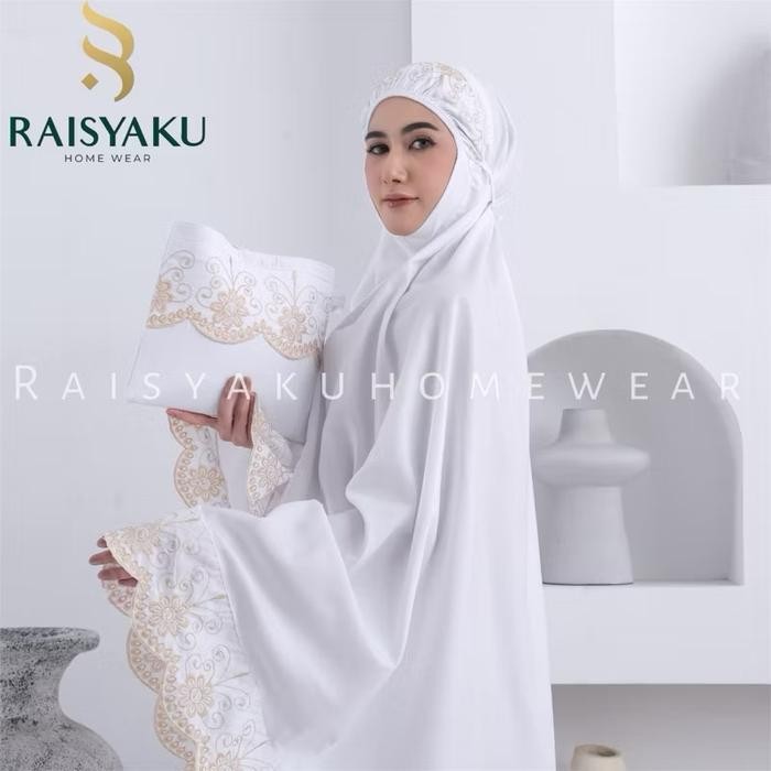 Mukena Dewasa Gracella Exclusive Bordir Katun Premium Mewah Cantik Mukenah Terbaru 2024 Renda Bordir