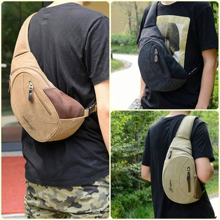 Tas Selempang / Slempang / Bodypack Unisex Kanvas Ba024