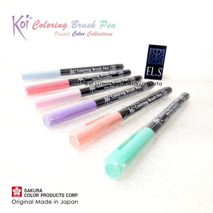 

SAKURA KOI COLORING BRUSH PEN PASTEL COLLECTION SET 6 WARNA