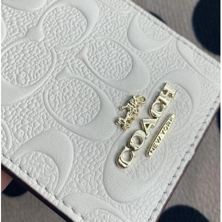 

COACHH SIGNATURE EMBOSSED ID HOLDER CARD LANYARD ORIGINAL - WHITE DW