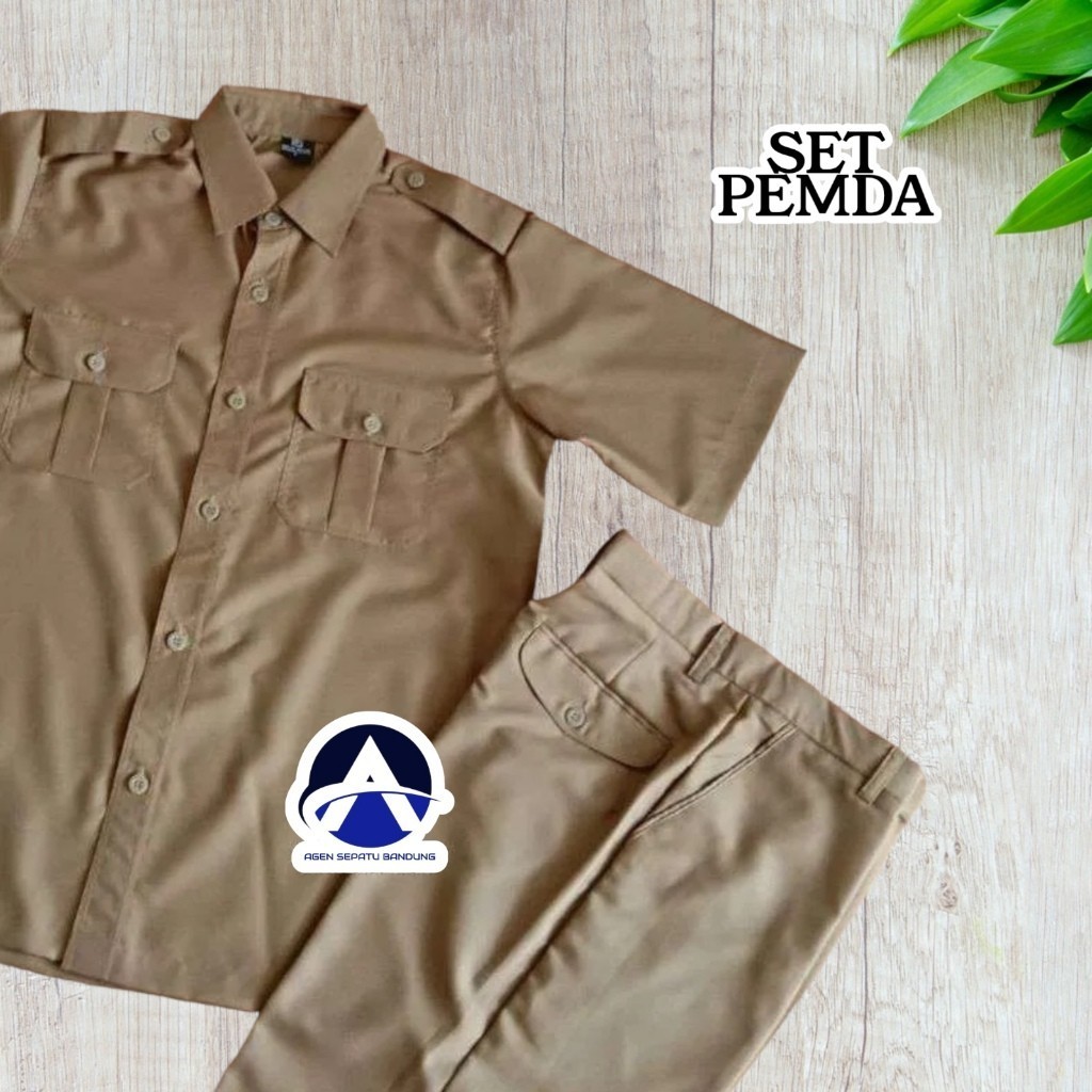 Hotss Seragam Pns Pria Lengan Panjang Baju Dinas Pemda Baju Pns Khaki Tua Baju Pemda Pria Seragam