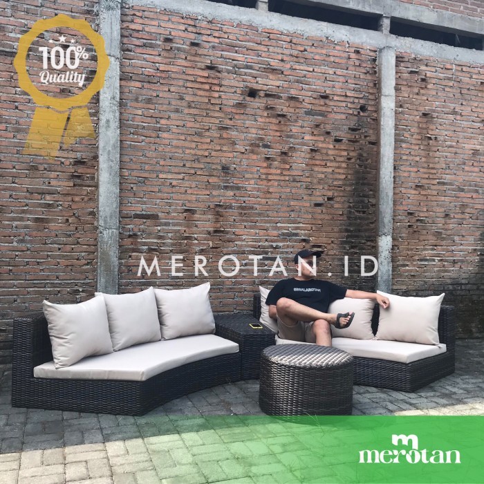 ASLI SET SOFA OUTDOOR / SOFA ROTAN SINTETIS / SOFA KOLAM RENANG KODE 449