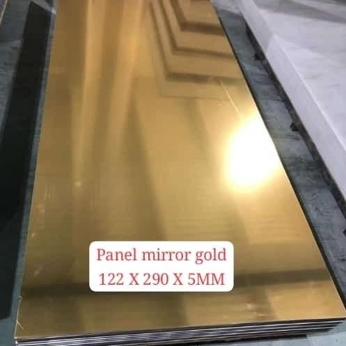 CO wall mirror wallpanel kaca panel mirror silver gold panel kaca
