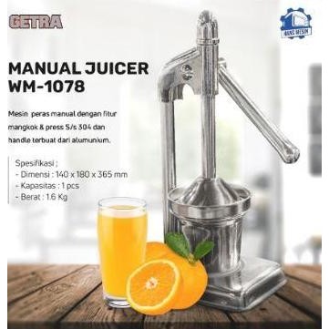 Terjangkau Mesin Alat Peras Jeruk Manual Stainless Hand Press Juicer Getra Mw1078 Buah