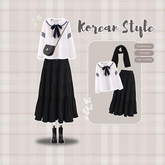 Aruna Set - Aa235 Setelan Wanita Kekinian Ootd Korean Style Old Money Outfit Pinteres Hijab Friendly