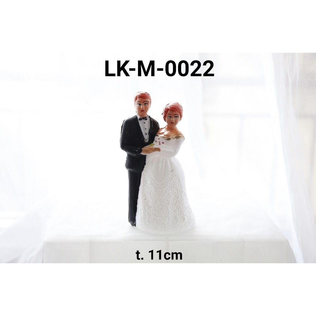 LK-M-0022 Topper cake hiasan kue tart lokal pengantin wedding (MAINAN LOKAL)