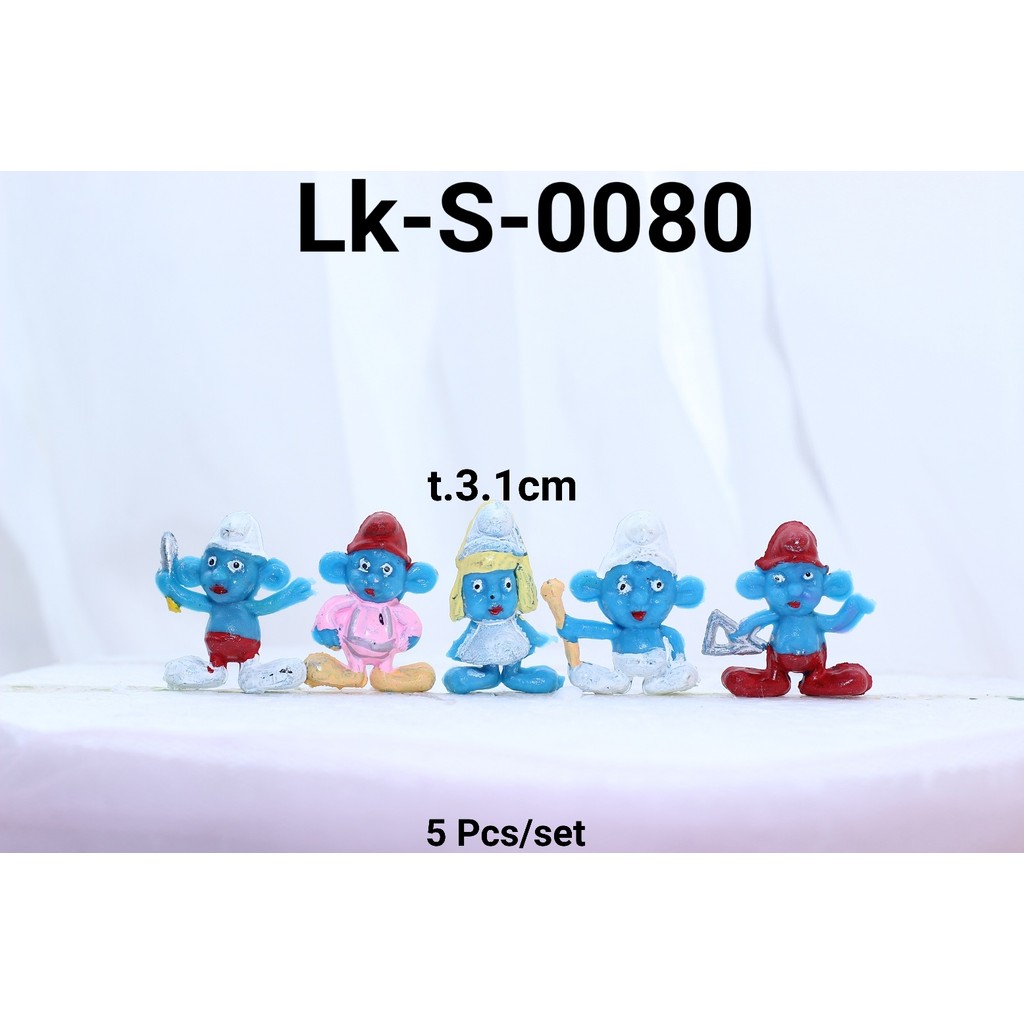 LK-S-0080 Topper mainan KARAKTER lokal Smurf Kecil (MAINAN LOKAL)