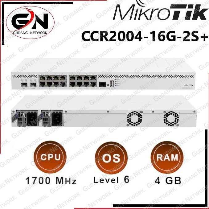 Mikrotik Ccr 2004 16G 2S+ Ccr2004-16G-2S+ Cloud Core Router Ccr 2004 1 Tersedia