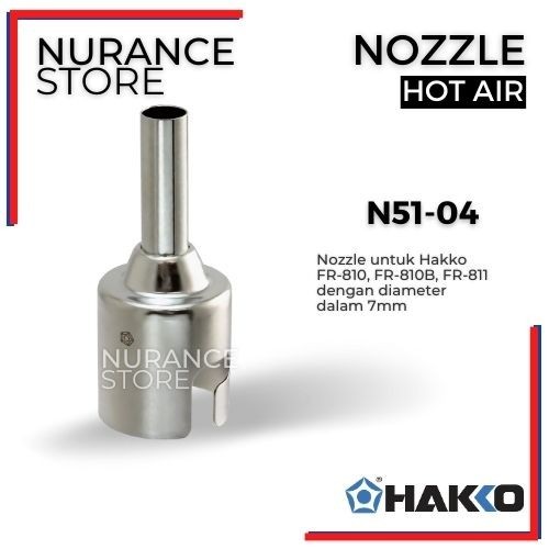 HAKKO HOT AIR NOZZLE N51-04 FOR FR-801/FR-810B/FR-811.