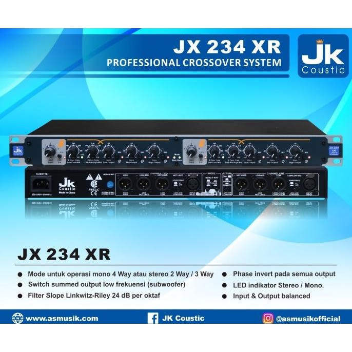 Promo Crossover Jx 234 Xr Jk Coustic Crossover 234Xr