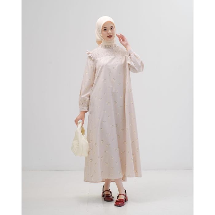 Mayoutfit Alina MIdidreess Gamis Wanita Motif Bunga Muslim Dress