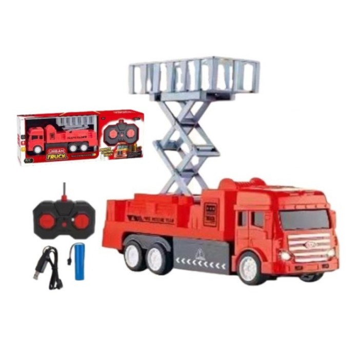 Product Laris Mainan Anak Rc Urban Truck Fire Rescue 833-49 Mainan Truck Rc Mobil Pemadam Remote