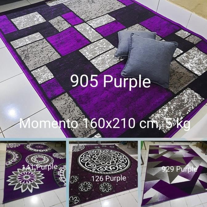 Murah Karpet Permadani Ungu Violet Purple Momento 160X210 Cm