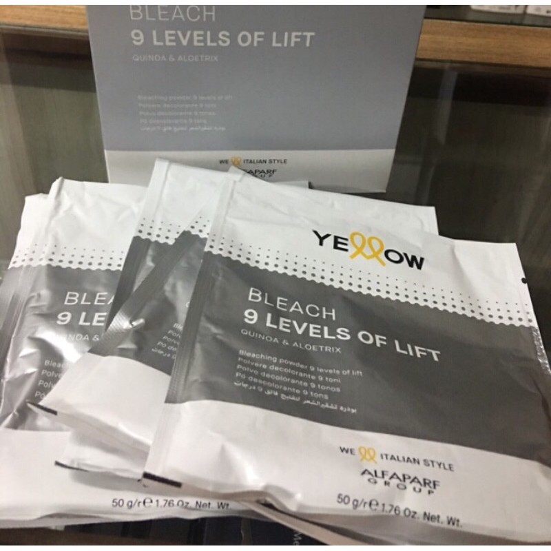 Bleaching 9 Level Of Lift Yellow Alfaparf 50 Gr