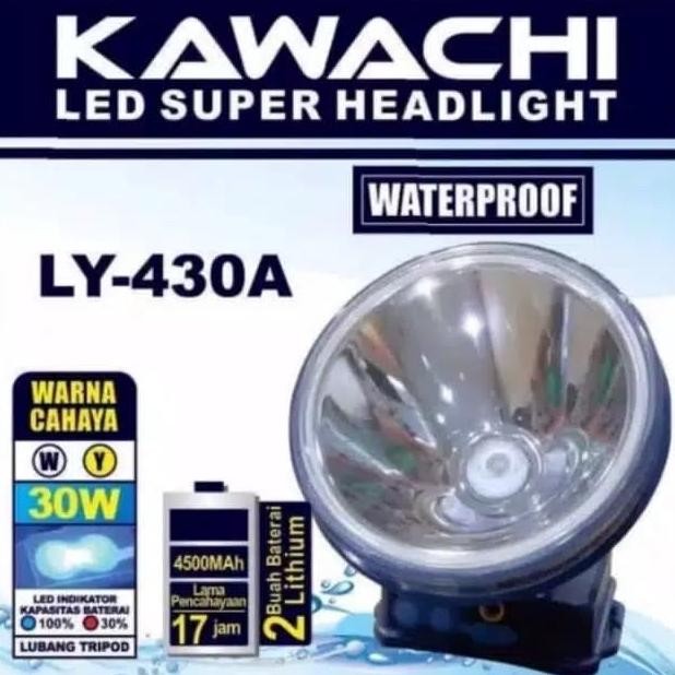 NEW Senter Kepala Kawachi LY-430B 30Watt Putih/Kuning Waterproof