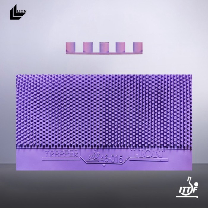 Karet Bet Pingpong Tenis Meja Lion Trapper Ox Violet Bintik Panjang