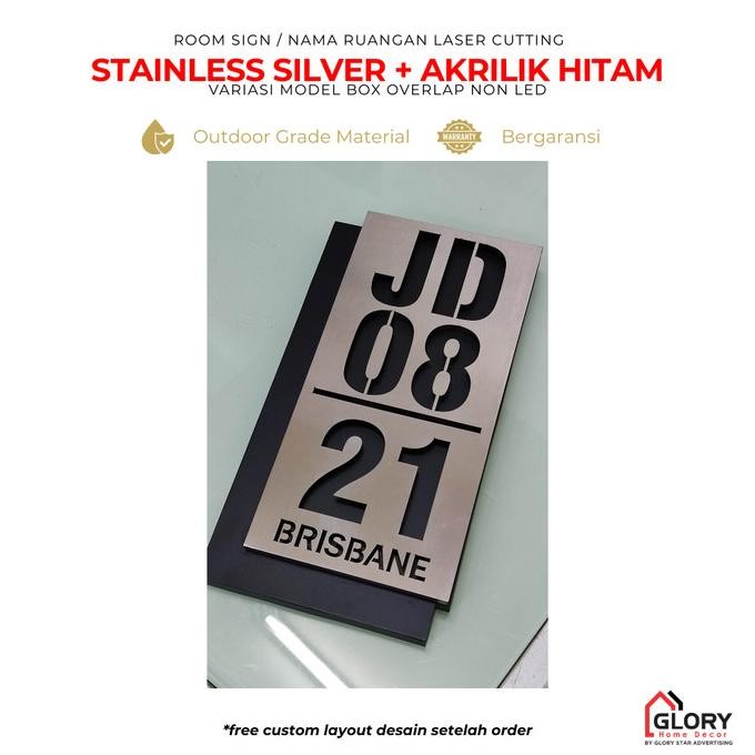 NEW Nomor Rumah Timbul Stainless & Galvanil