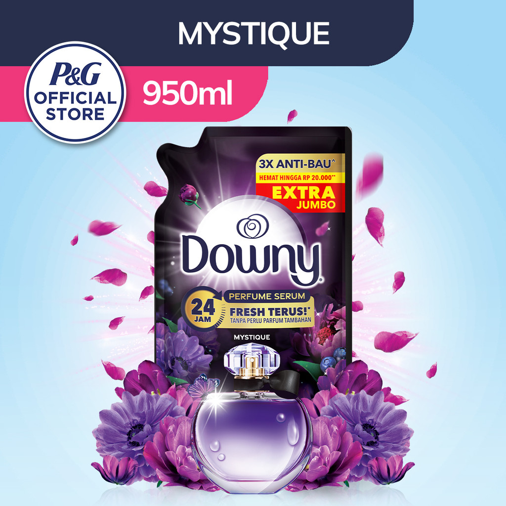 Downy Pelembut dan Pewangi Pakaian Konsentrat Premium Parfum Mystique 950ml