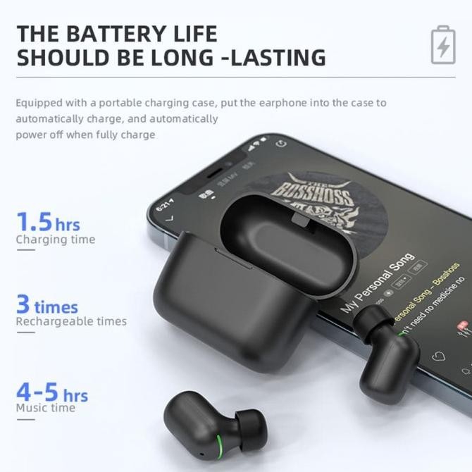 SOUNDTECH S16 TWS WIRELESS EARPHONE BLUETOOTH 5.1 TOUCH - BLACK