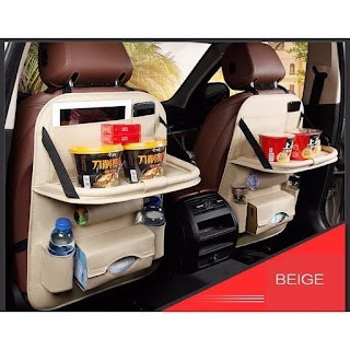 Leather Premium Meja Foldae Car Seat Organizer Tas Jok Kulit Mobil Honda BRV CRV HRV WRV