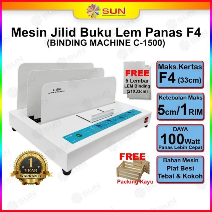 

Mesin Jilid Buku F4 - Binding Jilid Lem Panas Buku Softcover Hardcover