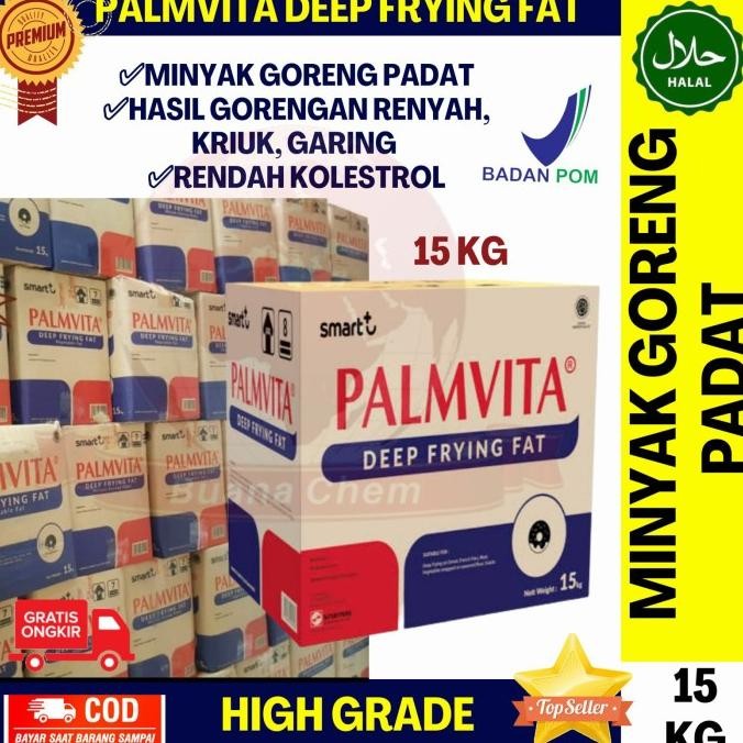

Minyak Goreng Padat 15 Kg Dus Palmvita/ Palmvita Deep Frying Fat Original Dan Terpercaya