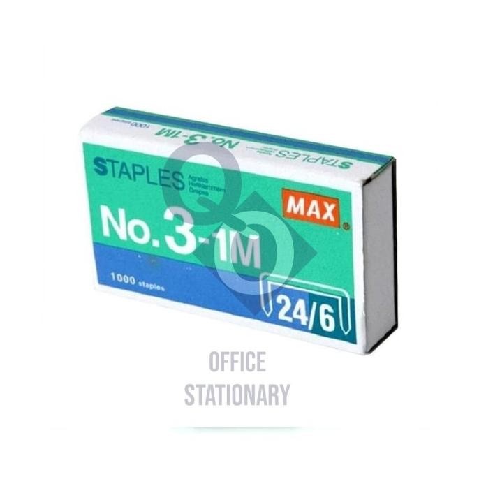 

Terlaris Isi Staples Max Besar No 3-1M / Refill Stapler No 3 / 24/6 1 Pak Pack Ready Stok