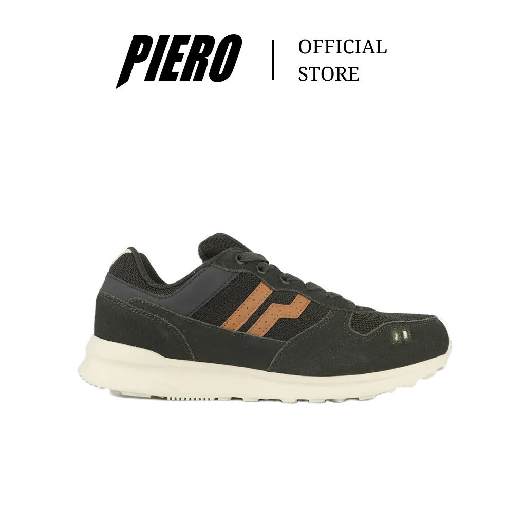 PIERO SEPATU SNEAKERS JOGGER PRM-OLIVE/CREAM/WHITE P20806